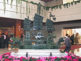 Jade carving in the foyer