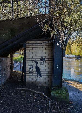  Heron graffiti